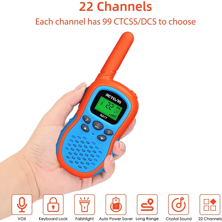 3 PCS / Set RETEVIS RA17 0.5W US Frequency 22CHS License-free Children Handheld Walkie Talkie - Children by RETEVIS | Online Shopping South Africa | PMC Jewellery | Buy Now Pay Later Mobicred