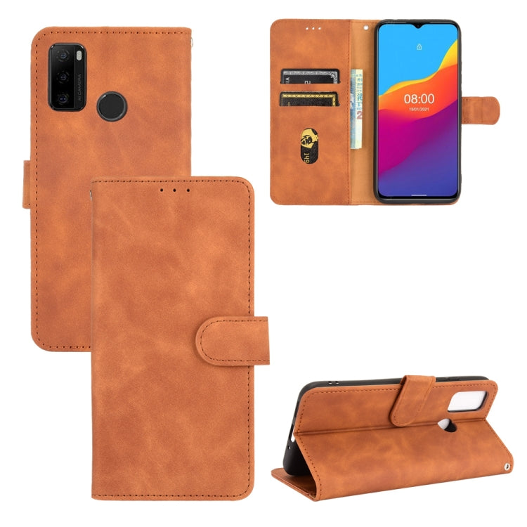 For Ulefone Note 10 Solid Color Skin Feel Magnetic Buckle Horizontal Flip Calf Texture PU Leather Case with Holder & Card Slots & Wallet(Brown) - Ulefone Cases by PMC Jewellery | Online Shopping South Africa | PMC Jewellery | Buy Now Pay Later Mobicred