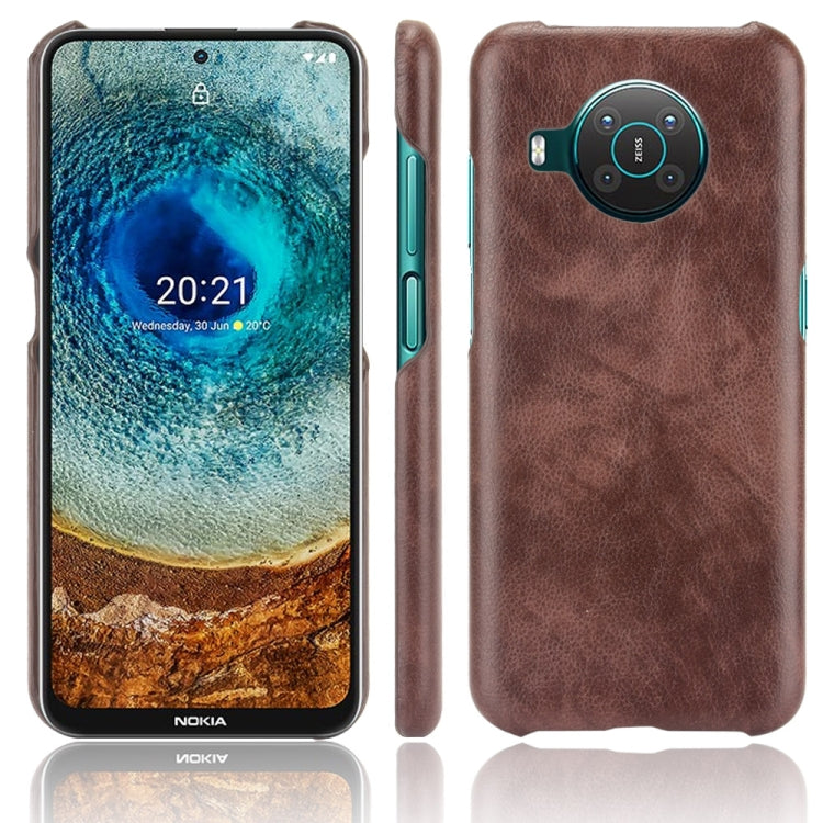 For Nokia X10 / X20 Shockproof Litchi Texture PC + PU Case(Brown) - free shipping - PMC TechLife - Order now!