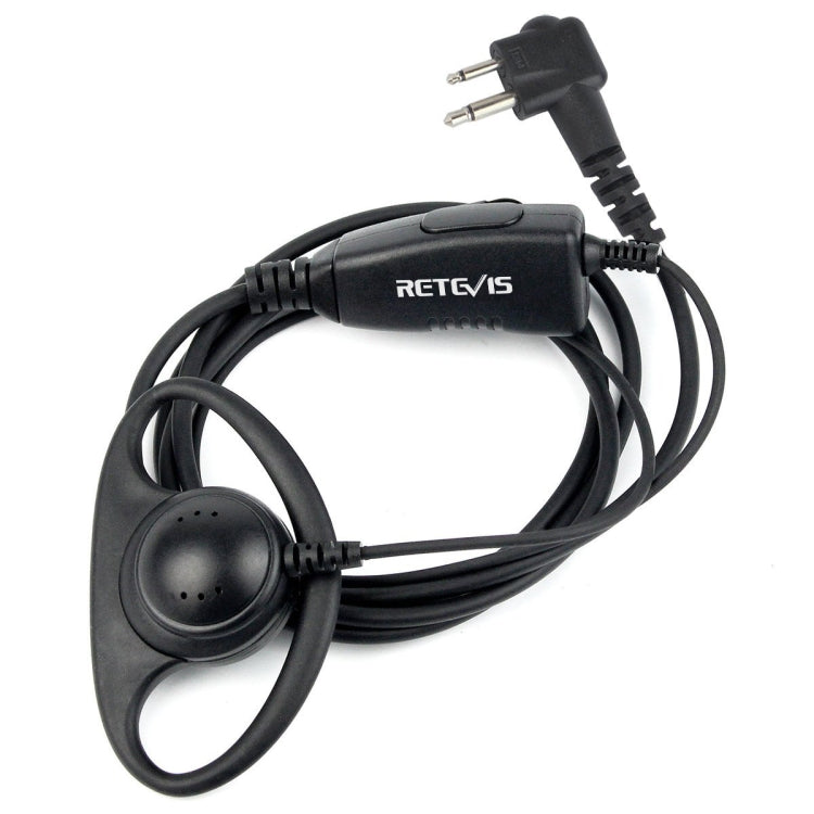 RETEVIS R-122 2 Pin D Shape Soft Ear Hook Earphone Microphone for Motorola GP68/GP88/GP300/2000/CT150/P040 - Microphones & Headsets by RETEVIS | Online Shopping South Africa | PMC Jewellery | Buy Now Pay Later Mobicred