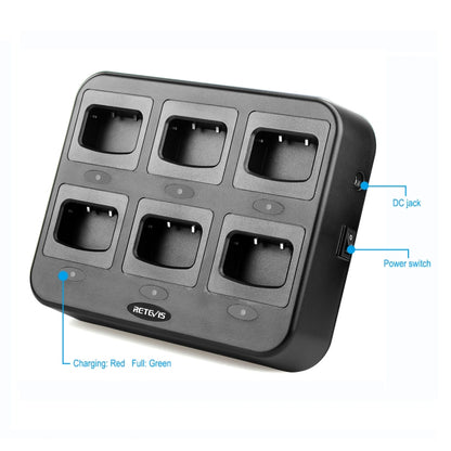 RETEVIS RTC777 Six-Way Walkie Talkie Charger for Retevis H777, US Plug - Batteries & Chargers by RETEVIS | Online Shopping South Africa | PMC Jewellery | Buy Now Pay Later Mobicred