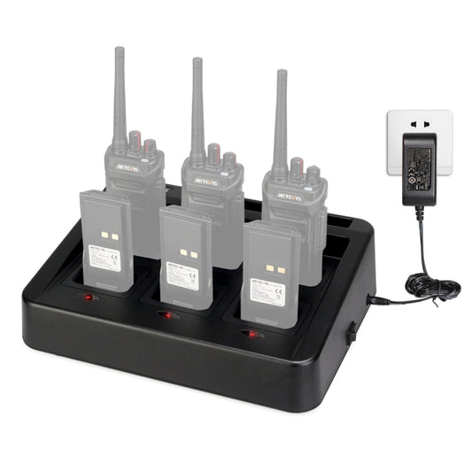 RETEVIS RTC48 Multi-function Interchangeable Slots Six-Way Walkie Talkie Charger for Retevis RT48/RT648 - Batteries & Chargers by RETEVIS | Online Shopping South Africa | PMC Jewellery | Buy Now Pay Later Mobicred