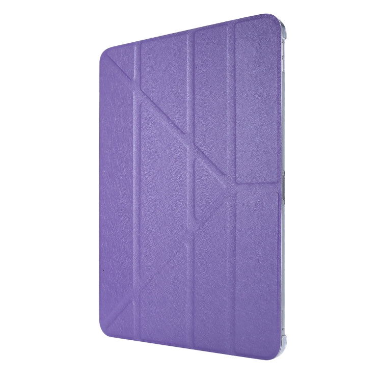 For iPad Air 13 2024 / iPad Pro 12.9 2022 / 2021 Silk Texture Horizontal Deformation Flip Leather Tablet Case with Holder(Purple) - iPad Pro 12.9 (2022/2021) Cases by PMC Jewellery | Online Shopping South Africa | PMC Jewellery | Buy Now Pay Later Mobicred