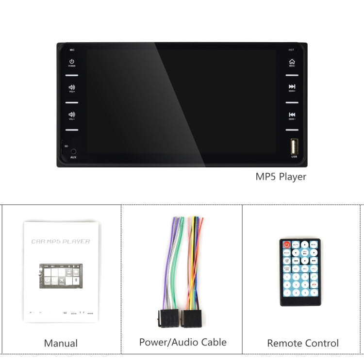 Q3160 7 inch Car Touch Capacitive Screen MP5 Player Support FM / TF / Mirror Link for Toyota Corolla - Car MP3 & MP4 & MP5 by PMC TechLife | Online Shopping South Africa | PMC TechLife | Buy Now Pay Later Mobicred