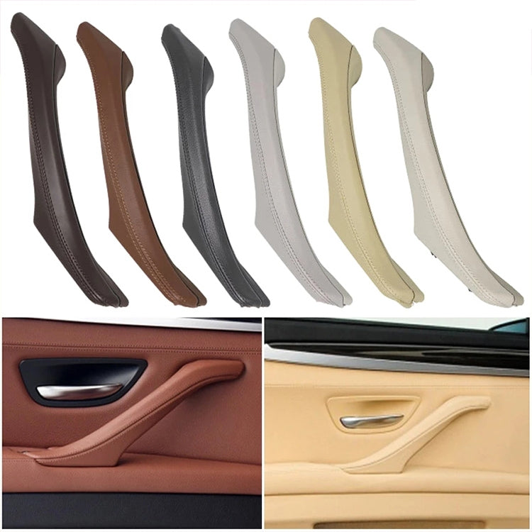 Car Leather Right Side Inner Door Handle Assembly 51417225854 for BMW 5 Series F10 / F18 2011-2017(Mocha) - Door Handles by PMC Jewellery | Online Shopping South Africa | PMC Jewellery