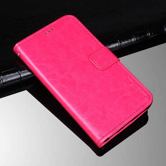 For Cubot C20 idewei Crazy Horse Texture Horizontal Flip Leather Case with Holder & Card Slots & Wallet(Rose Red) - More Brand by idewei | Online Shopping South Africa | PMC Jewellery | Buy Now Pay Later Mobicred