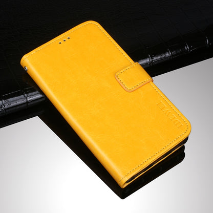 For Oukitel C23 Pro idewei Crazy Horse Texture Horizontal Flip Leather Case with Holder & Card Slots & Wallet(Yellow) - More Brand by idewei | Online Shopping South Africa | PMC Jewellery | Buy Now Pay Later Mobicred