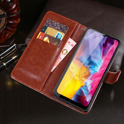 For Oukitel C23 Pro idewei Crazy Horse Texture Horizontal Flip Leather Case with Holder & Card Slots & Wallet(Yellow) - More Brand by idewei | Online Shopping South Africa | PMC Jewellery | Buy Now Pay Later Mobicred