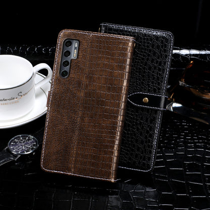 For TCL 20 Pro 5G idewei Crocodile Texture Horizontal Flip Leather Case with Holder & Card Slots & Wallet(Dark Blue) - More Brand by idewei | Online Shopping South Africa | PMC Jewellery | Buy Now Pay Later Mobicred