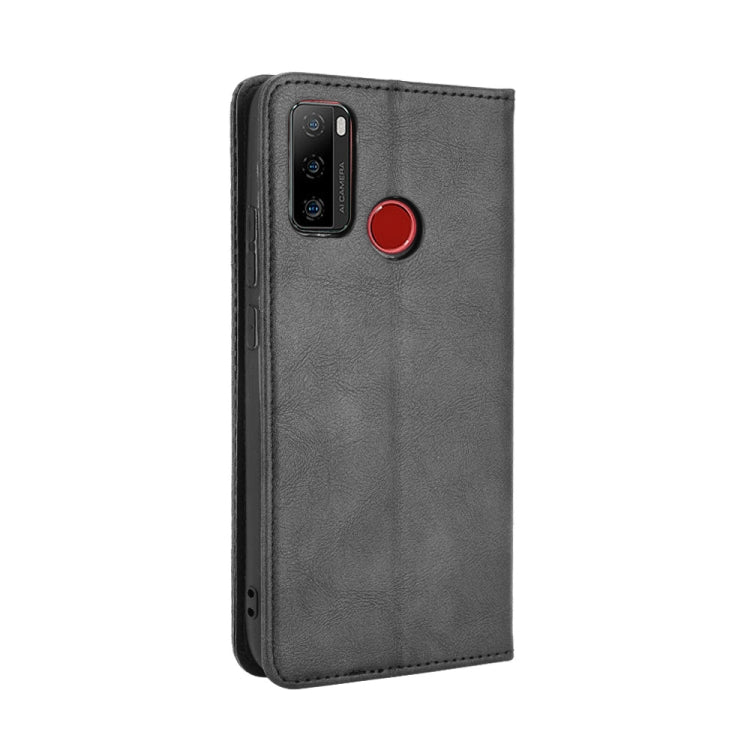 For Ulefone Note 10 Magnetic Buckle Retro Crazy Horse Texture Horizontal Flip Leather Case with Holder & Card Slots & Photo Frame(Black) - Ulefone Cases by PMC Jewellery | Online Shopping South Africa | PMC Jewellery | Buy Now Pay Later Mobicred