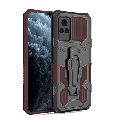 For vivo V21 Armor Warrior Shockproof PC + TPU Protective Case(Brown) - vivo Cases by PMC Jewellery | Online Shopping South Africa | PMC Jewellery