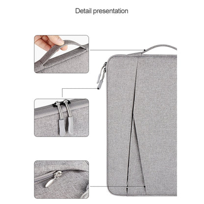 ND01DS Polyester Notebook Laptop Liner Bag with Small Bag, Size:13.3 inch(Hemp Grey) - 13.3 inch by PMC Jewellery | Online Shopping South Africa | PMC Jewellery | Buy Now Pay Later Mobicred