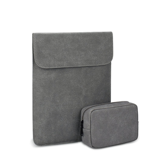 PU02 Ultra-thin Notebook Liner Bag with Small Bag, Size:13.3 inch(Dark Grey) - 13.3 inch by PMC Jewellery | Online Shopping South Africa | PMC Jewellery | Buy Now Pay Later Mobicred