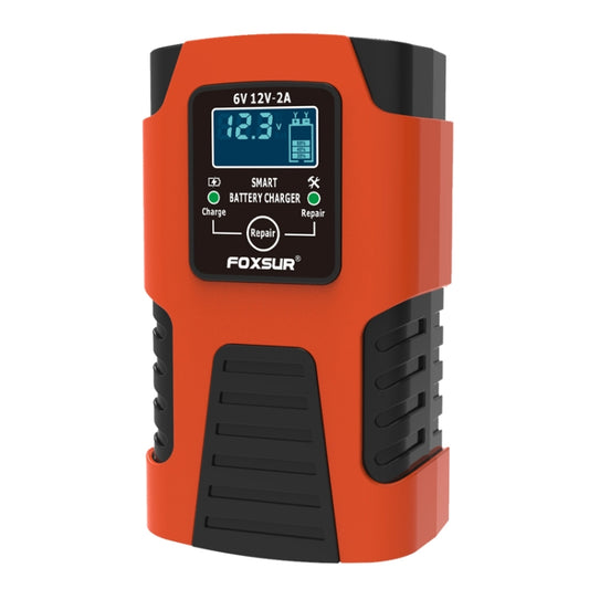 FOXSUR 2A / 6V / 12V Car / Motorcycle 3-stage Full Smart Battery Charger, Plug Type:UK Plug(Red) - Battery Charger by FOXSUR | Online Shopping South Africa | PMC Jewellery | Buy Now Pay Later Mobicred