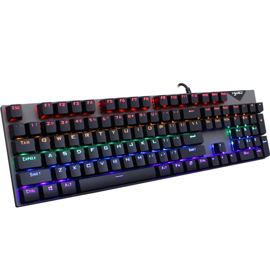 HXSJ L300 104 Keys USB Port LED Lighting Wired Mechanical Keyboard(Black) - Wired Keyboard by HXSJ | Online Shopping South Africa | PMC Jewellery | Buy Now Pay Later Mobicred