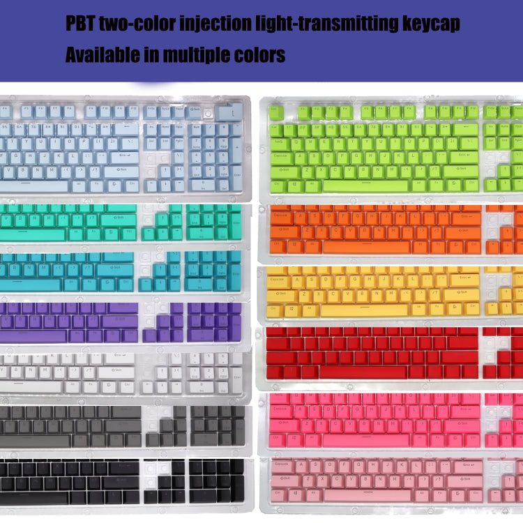 HXSJ P9 104 Keys PBT Color Mechanical Keyboard Keycaps(Green) - Other by HXSJ | Online Shopping South Africa | PMC Jewellery | Buy Now Pay Later Mobicred