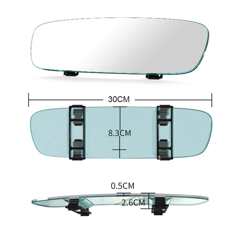 3R-336 Planemirror 300mm Car Rearview Retrofit Frameless Clear Large Mirror(White) - Interior Mirrors by 3R | Online Shopping South Africa | PMC TechLife | Buy Now Pay Later Mobicred