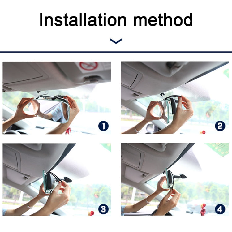 3R-336 Planemirror 300mm Car Rearview Retrofit Frameless Clear Large Mirror(White) - Interior Mirrors by 3R | Online Shopping South Africa | PMC TechLife | Buy Now Pay Later Mobicred