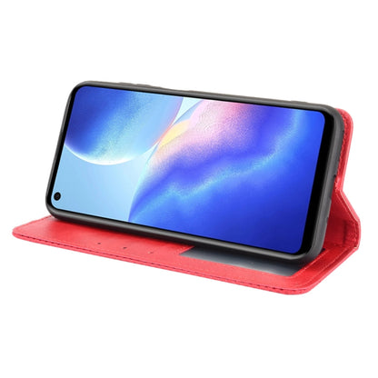 For Blackview A90 Magnetic Buckle Retro Crazy Horse Texture Horizontal Flip Leather Case with Holder & Card Slots & Photo Frame(Red) - More Brand by PMC Jewellery | Online Shopping South Africa | PMC Jewellery