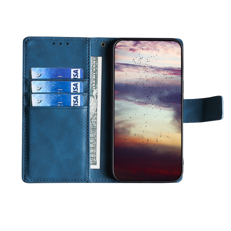 For Doogee X95 Skin Feel Crocodile Texture Magnetic Clasp Horizontal Flip PU Leather Case with Holder & Card Slots & Wallet(Blue) - More Brand by PMC Jewellery | Online Shopping South Africa | PMC Jewellery | Buy Now Pay Later Mobicred