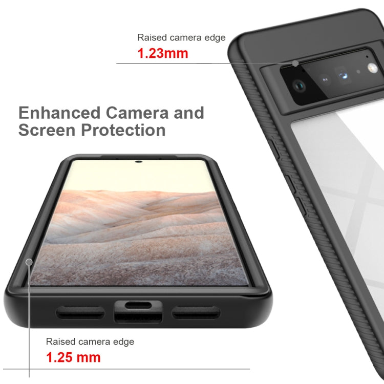 For Google Pixel 6 Pro Starry Sky Solid Color Series Shockproof PC + TPU Case(Rose Red) - Google Cases by PMC TechLife | Online Shopping South Africa | PMC TechLife