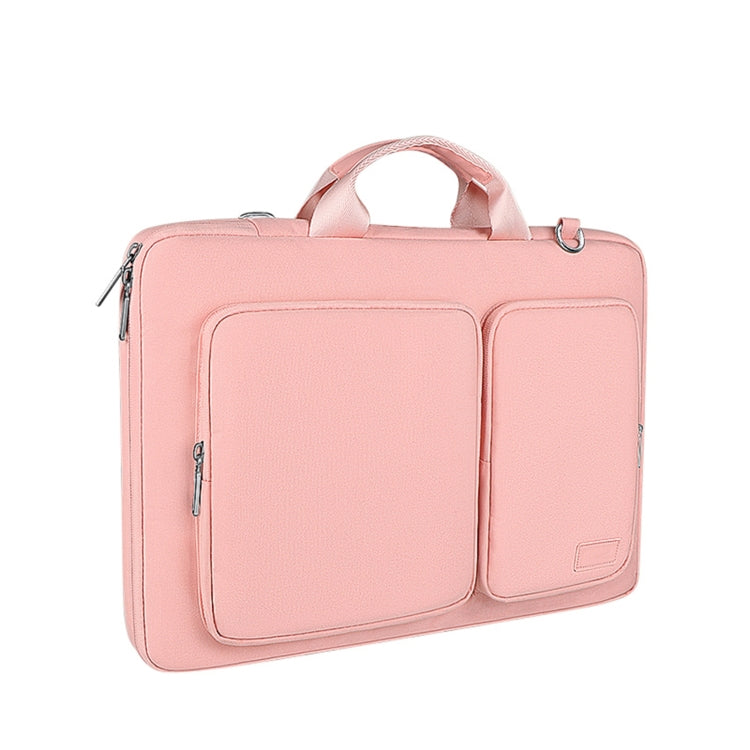 ST11 Polyester Thickened Laptop Bag with Detachable Shoulder Strap, Size:14.1-15.4 inch(Pink) - 15 inch by PMC Jewellery | Online Shopping South Africa | PMC Jewellery | Buy Now Pay Later Mobicred