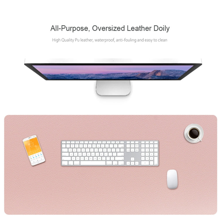 ZD01 Double-sided PU Mouse Pad Table Mat, Size: 90 x 40cm(Pink+Silver) - Mouse Pads by PMC TechLife | Online Shopping South Africa | PMC TechLife | Buy Now Pay Later Mobicred