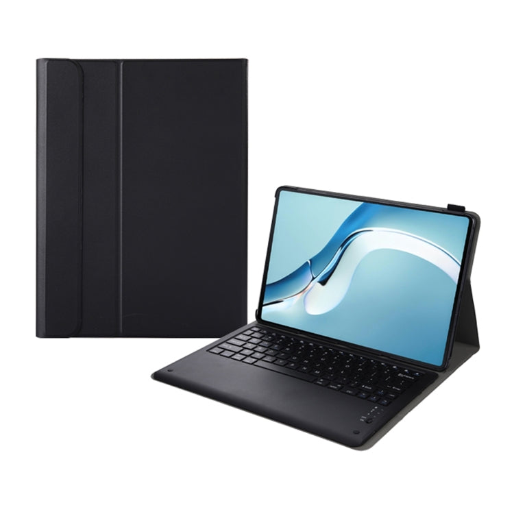 A126 For Huawei MatePad Pro 12.6 2021 Sheep Texture Ultra-thin Bluetooth Keyboard Horizontal Flip Leather Tablet Case with Holder(Black) - Huawei Keyboard by PMC TechLife | Online Shopping South Africa | PMC TechLife