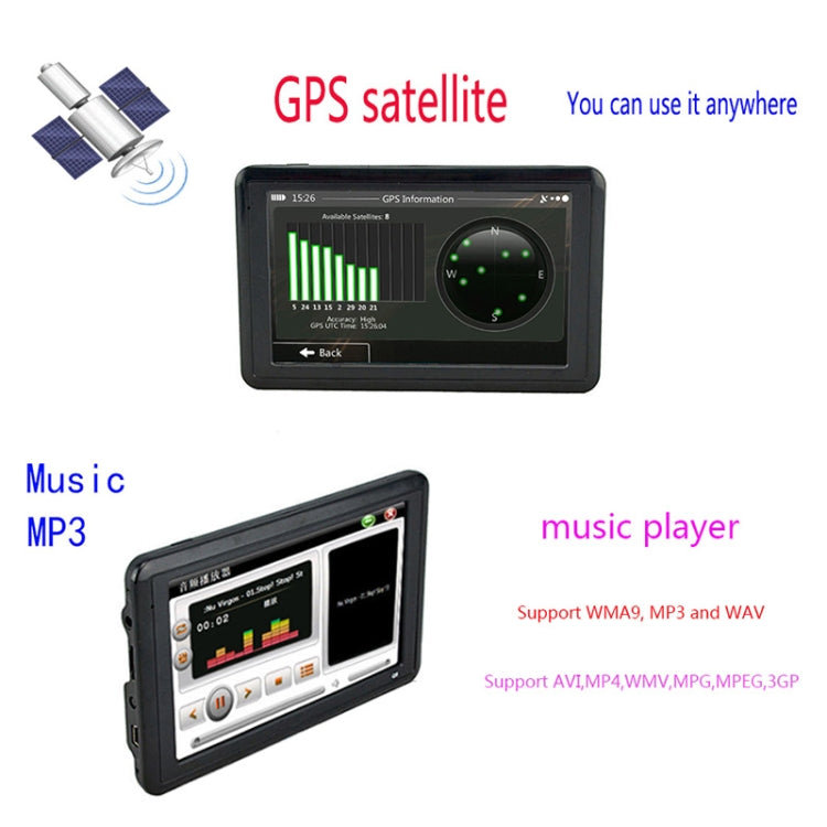 Q5 Car 5 inch HD TFT Touch Screen GPS Navigator Support TF Card / MP3 / FM Transmitter, Specification:Middle East Map - free shipping - PMC TechLife - Order now!