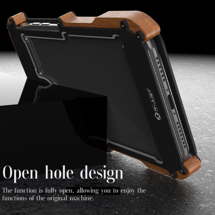 For iPhone 13 R-JUST Ironwood Man Shockproof Metal + Wood Bumper Protective Case - iPhone 13 Cases by R-JUST | Online Shopping South Africa | PMC TechLife | Buy Now Pay Later Mobicred