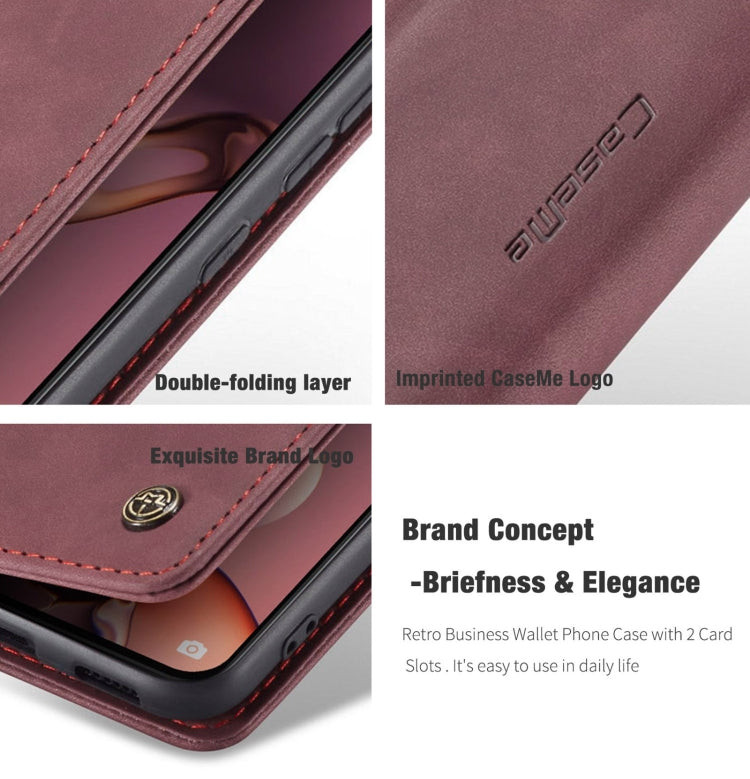 CaseMe 013 Multifunctional Horizontal Flip Leather Case with Holder & Card Slot & Wallet For Huawei P50(Wine Red) - Huawei Cases by CaseMe | Online Shopping South Africa | PMC Jewellery | Buy Now Pay Later Mobicred