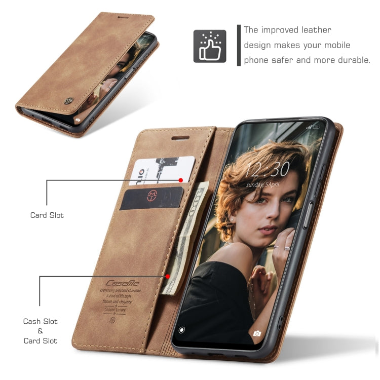 CaseMe 013 Multifunctional Horizontal Flip Leather Case with Holder & Card Slot & Wallet For Xiaomi Redmi Note 10 5G(Brown) - Xiaomi Cases by CaseMe | Online Shopping South Africa | PMC Jewellery | Buy Now Pay Later Mobicred