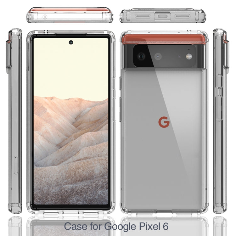 Shockproof Scratchproof TPU + Acrylic Protective Case For Google Pixel 6(Black) - Google Cases by PMC TechLife | Online Shopping South Africa | PMC TechLife | Buy Now Pay Later Mobicred