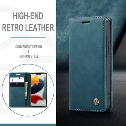 For iPhone 13 mini CaseMe-013 Multifunctional Retro Frosted Horizontal Flip Leather Case with Card Slot & Holder & Wallet (Blue) - iPhone 13 mini Cases by CaseMe | Online Shopping South Africa | PMC Jewellery | Buy Now Pay Later Mobicred