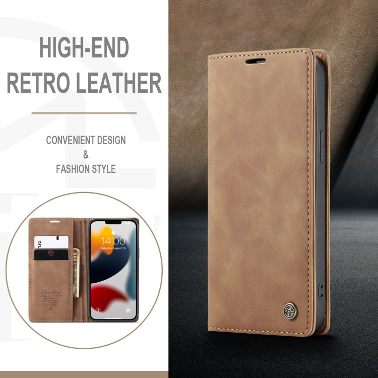 For iPhone 13 Pro Max CaseMe-013 Multifunctional Retro Frosted Horizontal Flip Leather Case with Card Slot & Holder & Wallet (Brown) - iPhone 13 Pro Max Cases by CaseMe | Online Shopping South Africa | PMC Jewellery | Buy Now Pay Later Mobicred