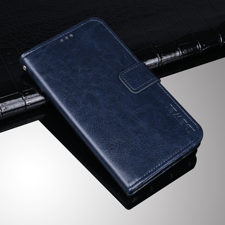 idewei Crazy Horse Texture Horizontal Flip Leather Case with Holder & Card Slots & Wallet For Tecno Spark 7P(Blue) - Tecno Cases by idewei | Online Shopping South Africa | PMC TechLife | Buy Now Pay Later Mobicred