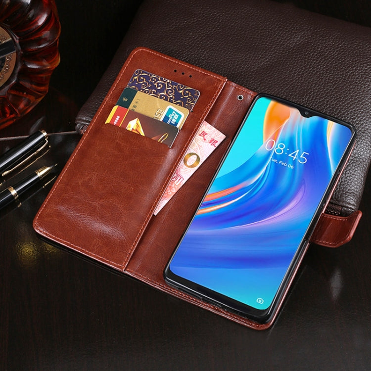 idewei Crazy Horse Texture Horizontal Flip Leather Case with Holder & Card Slots & Wallet For Tecno Spark 7P(Blue) - Tecno Cases by idewei | Online Shopping South Africa | PMC TechLife | Buy Now Pay Later Mobicred