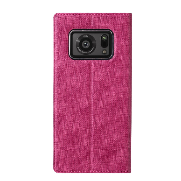 For Sharp Aquos R6 ViLi DMX Series Shockproof TPU + PU Leather Magnetic Attraction Horizontal Flip Case with Card Slot & Holder(Rose Red) - More Brand by ViLi | Online Shopping South Africa | PMC Jewellery | Buy Now Pay Later Mobicred