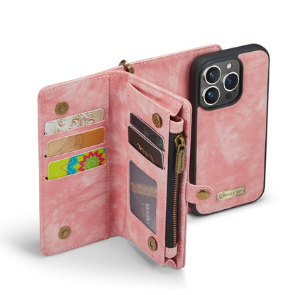 For iPhone 13 Pro CaseMe-008 Detachable Multifunctional Horizontal Flip Leather Case(Pink) - iPhone 13 Pro Cases by CaseMe | Online Shopping South Africa | PMC Jewellery | Buy Now Pay Later Mobicred