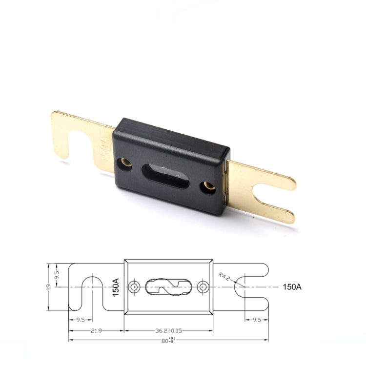 A0108 5 PCS 150A Gold-plated Large Forkbolt Car ANL Fuse - Fuse by PMC TechLife | Online Shopping South Africa | PMC TechLife | Buy Now Pay Later Mobicred