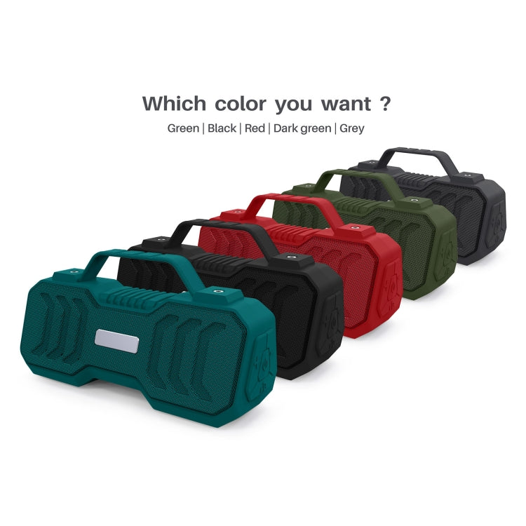 New Rixing NR-4500M Bluetooth 5.0 Portable Outdoor Karaoke Wireless Bluetooth Speaker with Microphone(Dark Green) - free shipping - PMC Jewellery - Order now!