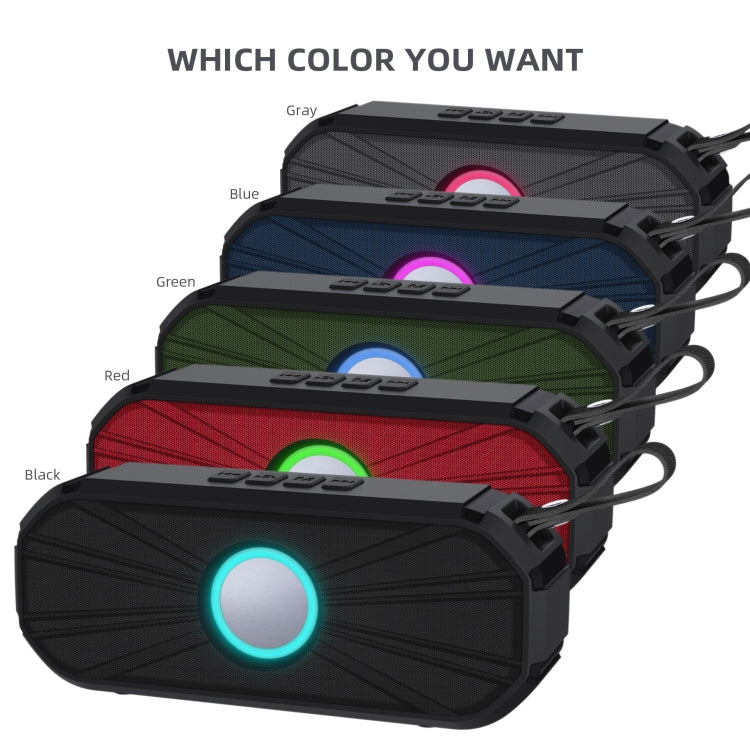 New Rixing NR-9012 Bluetooth 5.0 Portable Outdoor Wireless Bluetooth Speaker(Black) - free shipping - PMC Jewellery - Order now!