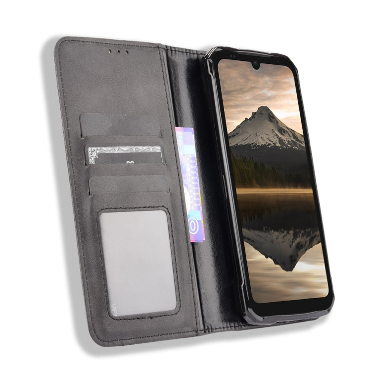 For Doogee S86 / S86 Pro Magnetic Buckle Retro Pattern Horizontal Flip Leather Case with Holder & Card Slot & Wallet(Black) - More Brand by PMC Jewellery | Online Shopping South Africa | PMC Jewellery | Buy Now Pay Later Mobicred