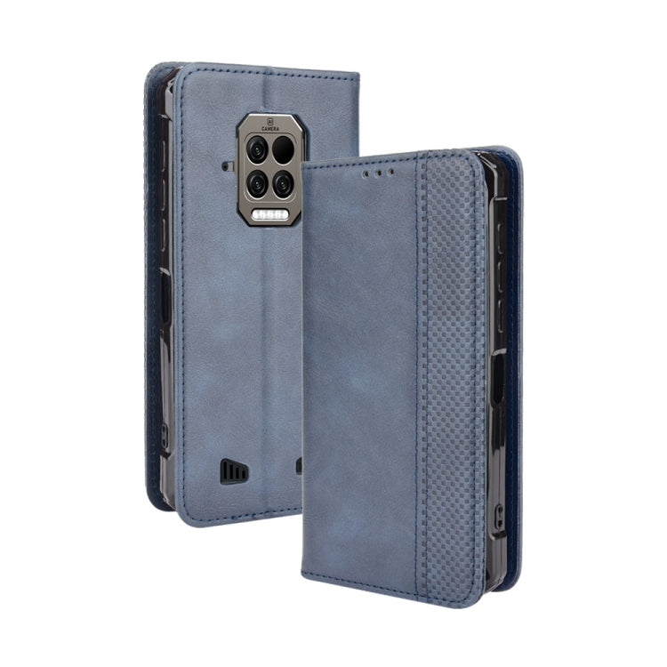 For Doogee S86 / S86 Pro Magnetic Buckle Retro Pattern Horizontal Flip Leather Case with Holder & Card Slot & Wallet(Blue) - More Brand by PMC Jewellery | Online Shopping South Africa | PMC Jewellery | Buy Now Pay Later Mobicred