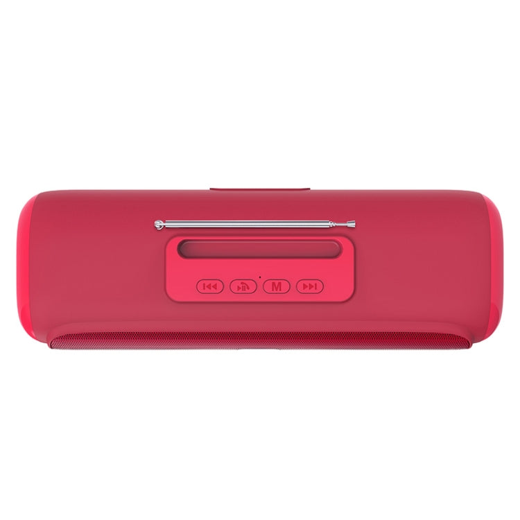 NewRixing NR-2027FM TWS Soundbar Bluetooth Speaker with Mobile Phone Holder & Antenna(Red) - Desktop Speaker by NewRixing | Online Shopping South Africa | PMC Jewellery | Buy Now Pay Later Mobicred