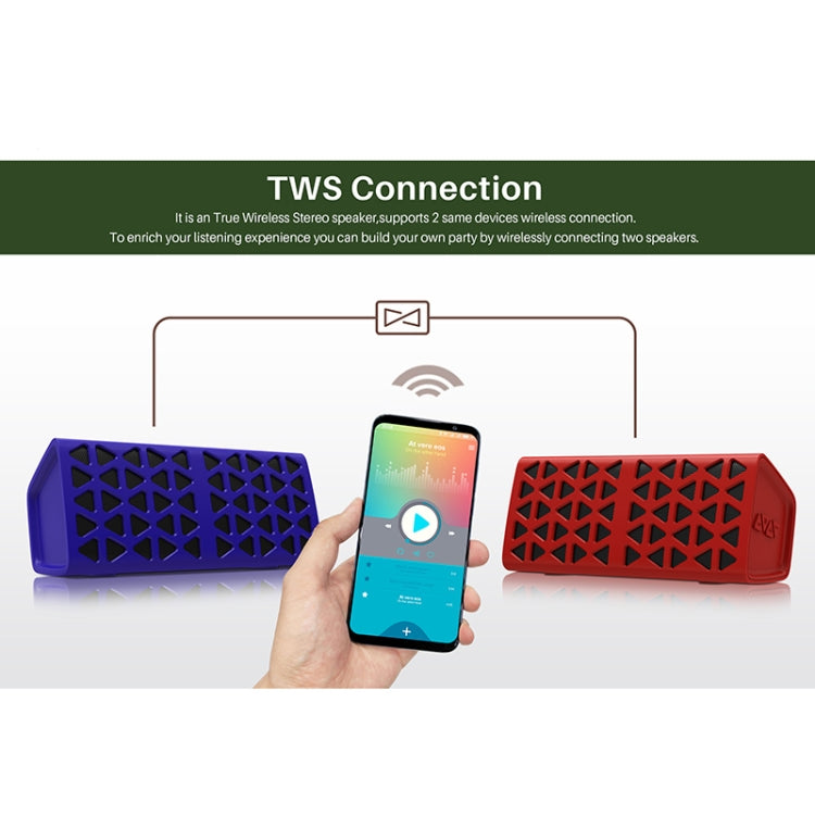 NewRixing NR-3021 TWS Hollow Triangle Pattern Bluetooth Speaker(Blue) - Desktop Speaker by NewRixing | Online Shopping South Africa | PMC Jewellery | Buy Now Pay Later Mobicred