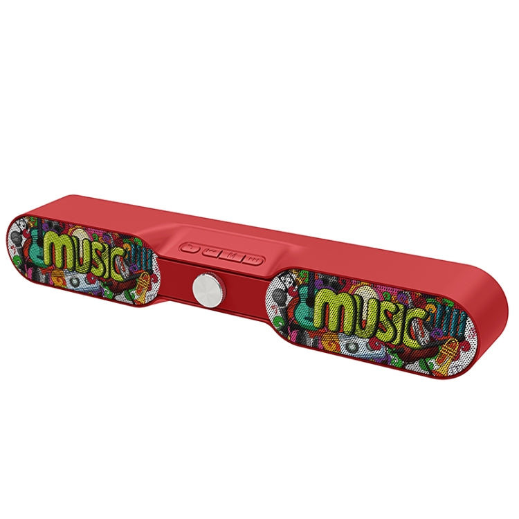 NewRixing NR-4017A TWS Graffiti Soundbar Bluetooth Speaker with Knob(Music Melody) - free shipping - PMC Jewellery - Order now!