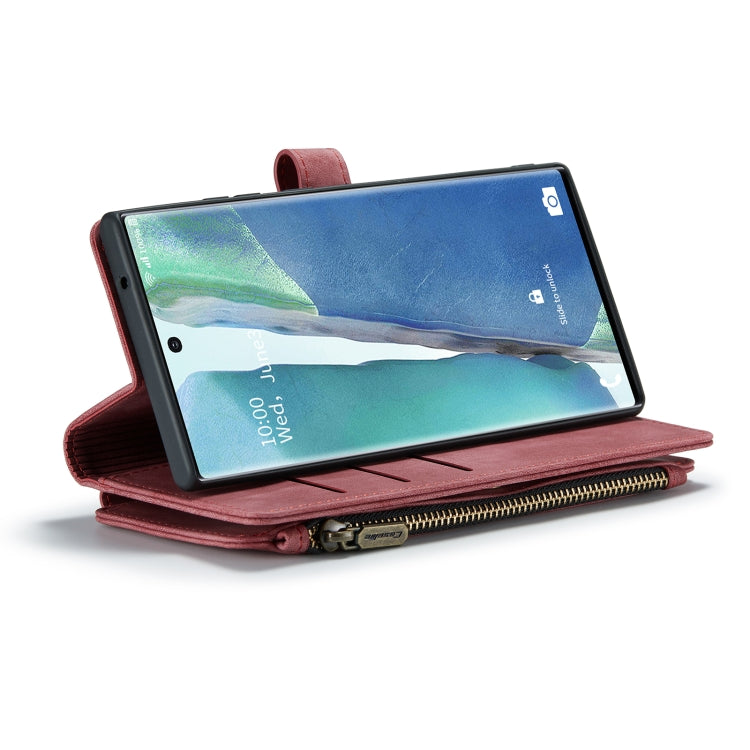 For Samsung Galaxy Note20 Ultra CaseMe-C30 PU + TPU Multifunctional Horizontal Flip Leather Case with Holder & Card Slot & Wallet & Zipper Pocket(Red) - Galaxy Note20 Ultra Cases by CaseMe | Online Shopping South Africa | PMC Jewellery | Buy Now Pay Later Mobicred