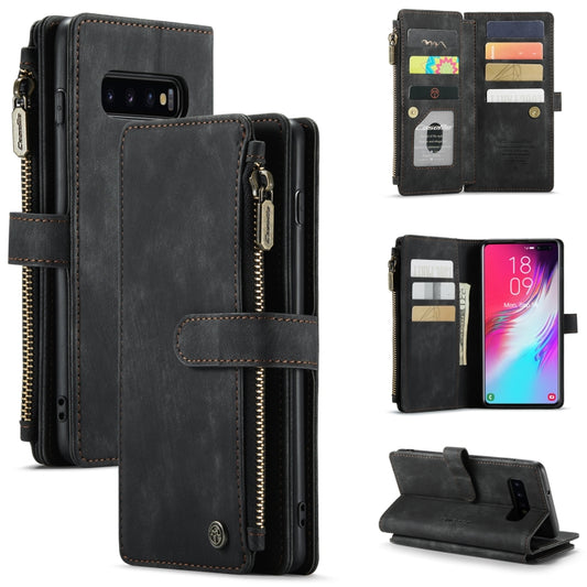 For Samsung Galaxy S10+ CaseMe-C30 PU + TPU Multifunctional Horizontal Flip Leather Case with Holder & Card Slot & Wallet & Zipper Pocket(Black) - Galaxy Phone Cases by CaseMe | Online Shopping South Africa | PMC Jewellery | Buy Now Pay Later Mobicred