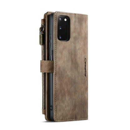 For Samsung Galaxy S20 5G CaseMe-C30 PU + TPU Multifunctional Horizontal Flip Leather Case with Holder & Card Slot & Wallet & Zipper Pocket(Brown) - Galaxy Phone Cases by CaseMe | Online Shopping South Africa | PMC Jewellery | Buy Now Pay Later Mobicred